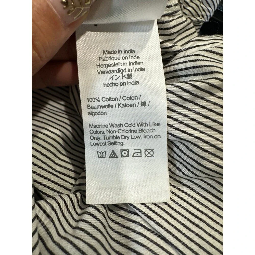 J.Crew 100% Cotton Poplin Classic-Fit Pin Stripe Sash Belt Shirt-Dress 6